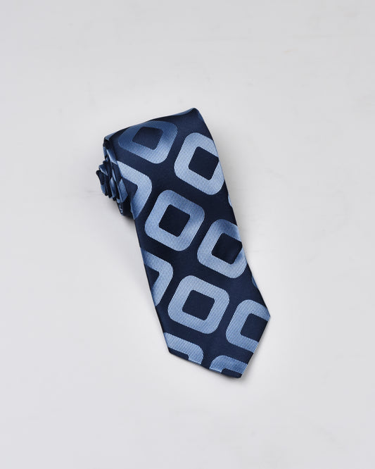 Khakis of Carmel - Silk Printed Tie in Blue