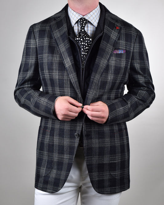 Isaia - Black Check Sport Coat