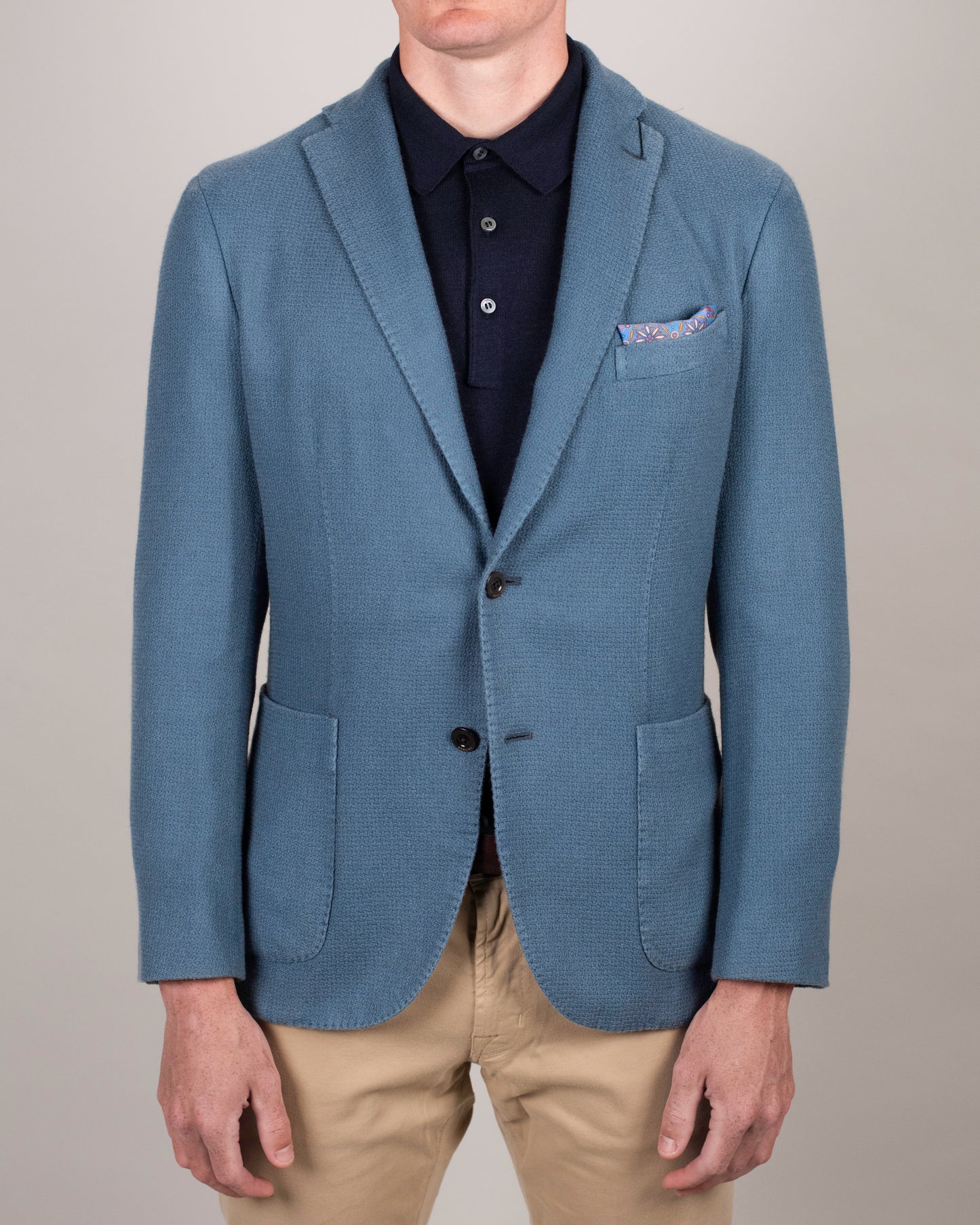 boglioli blue cashmere soft coat