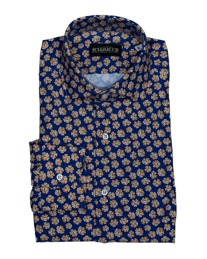khakis brand dk blue and yellow shirt