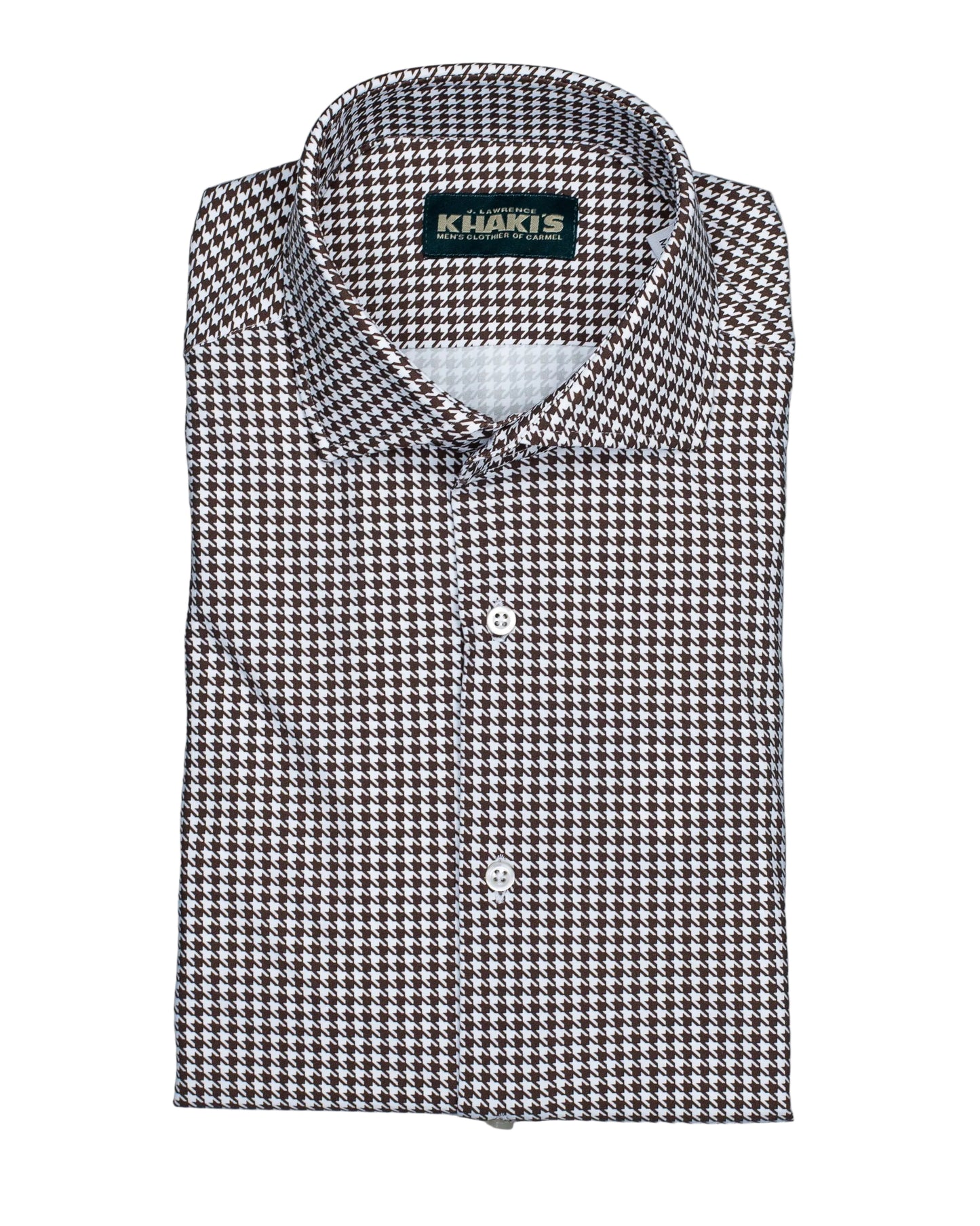 khakis brand brown and white technical shirt