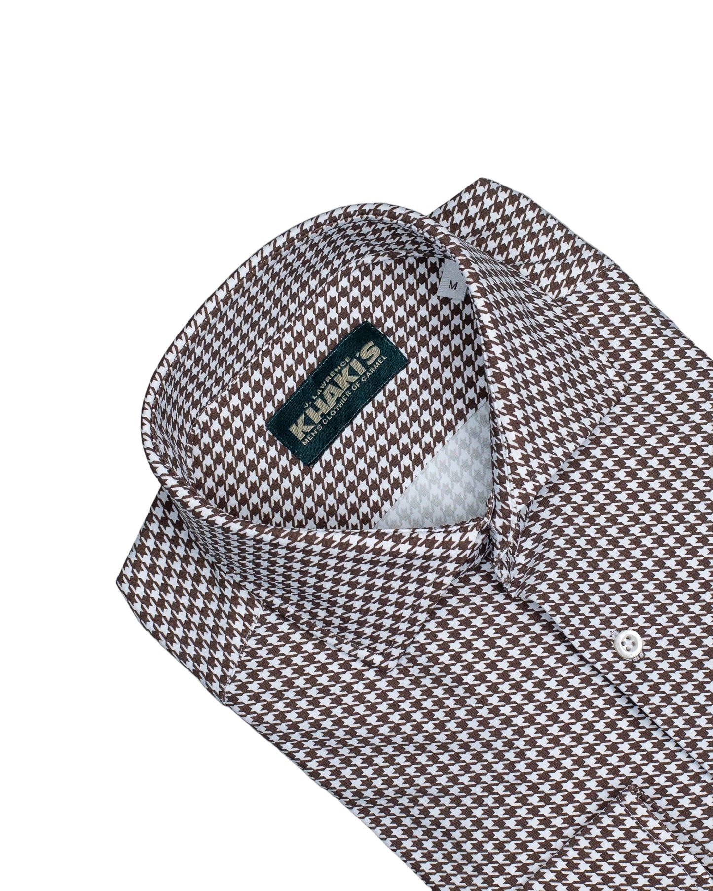 khakis brand brown and white technical shirt
