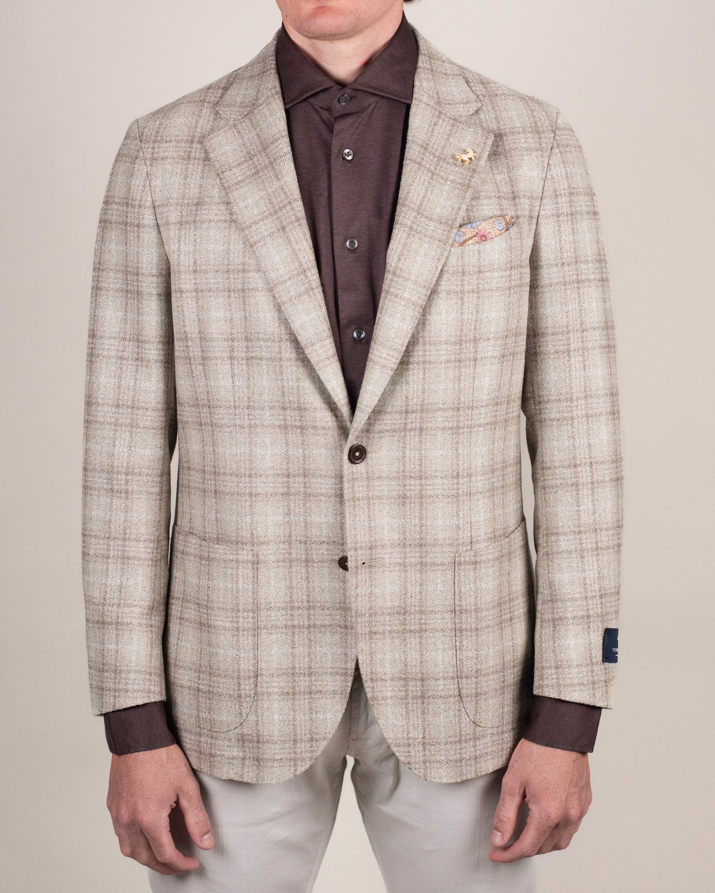 tmb taupe travel boucle soft coat