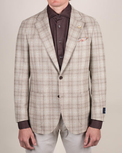 tmb taupe travel boucle soft coat