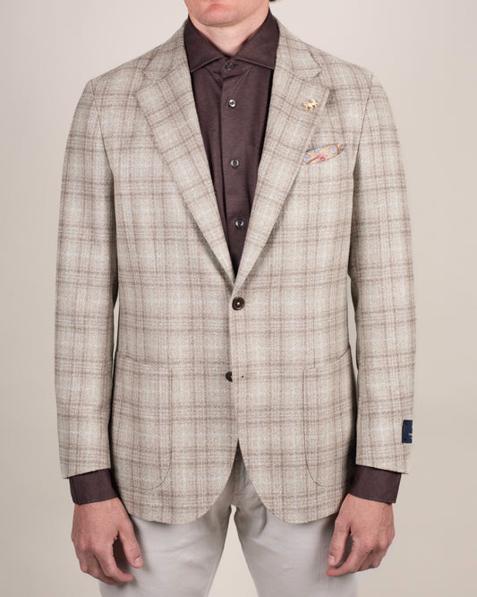 tmb taupe travel boucle soft coat
