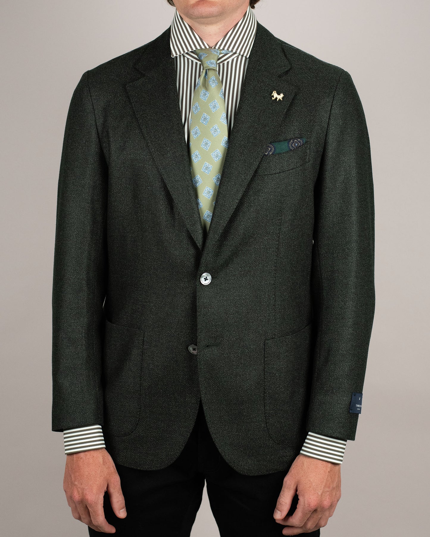 tmb green melange soft coat