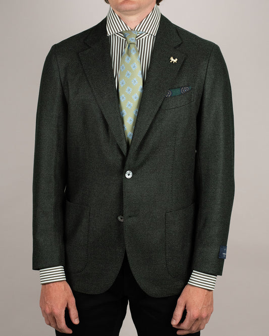 tmb green melange soft coat