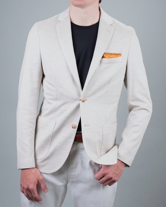 baldassari beige jersey soft coat