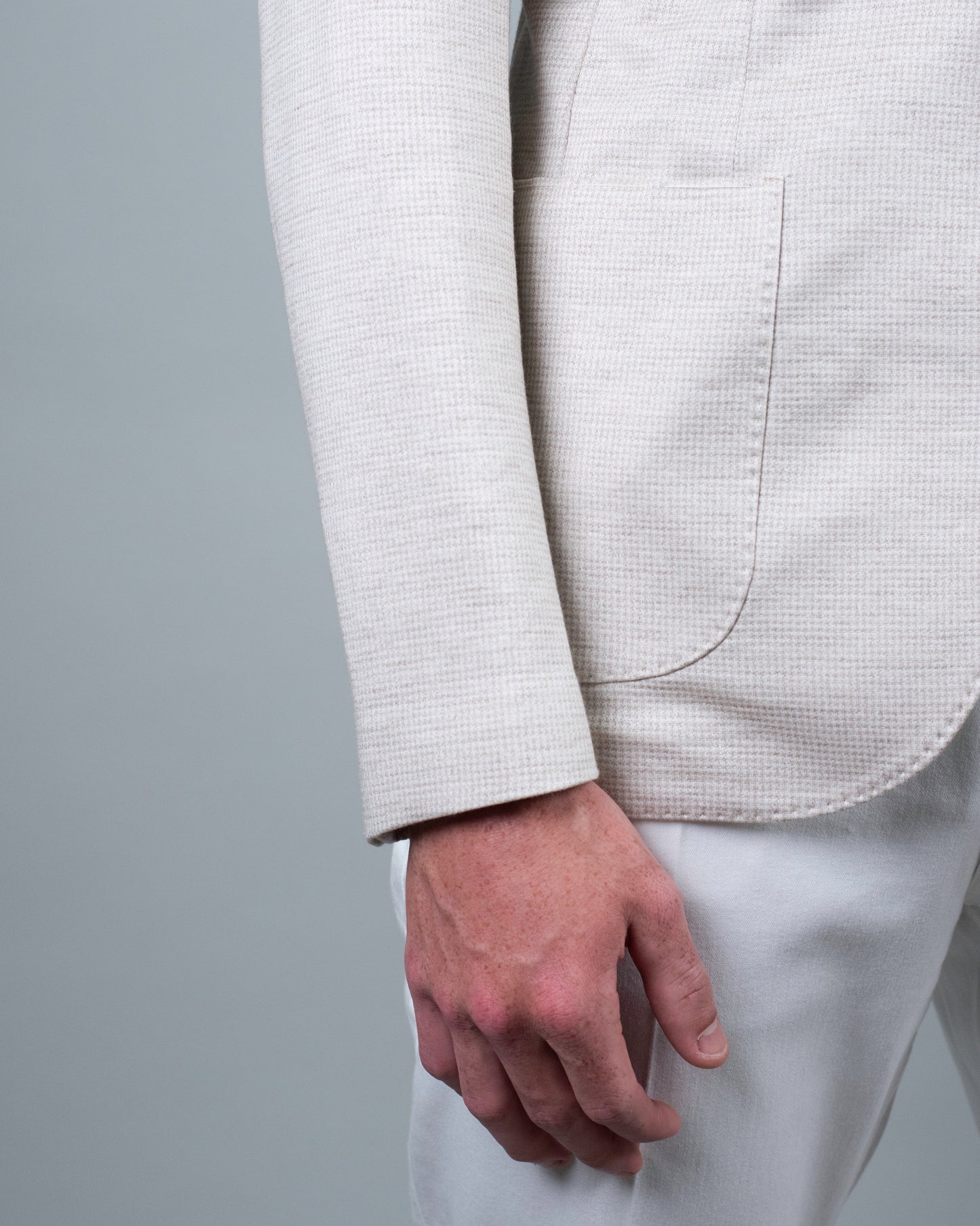 baldassari beige jersey soft coat