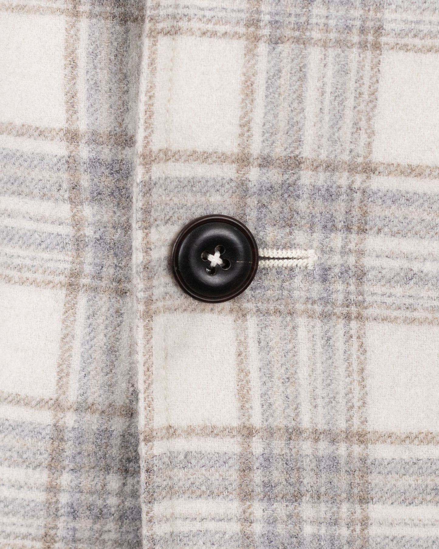 ravazzolo cream plaid hybrid soft coat
