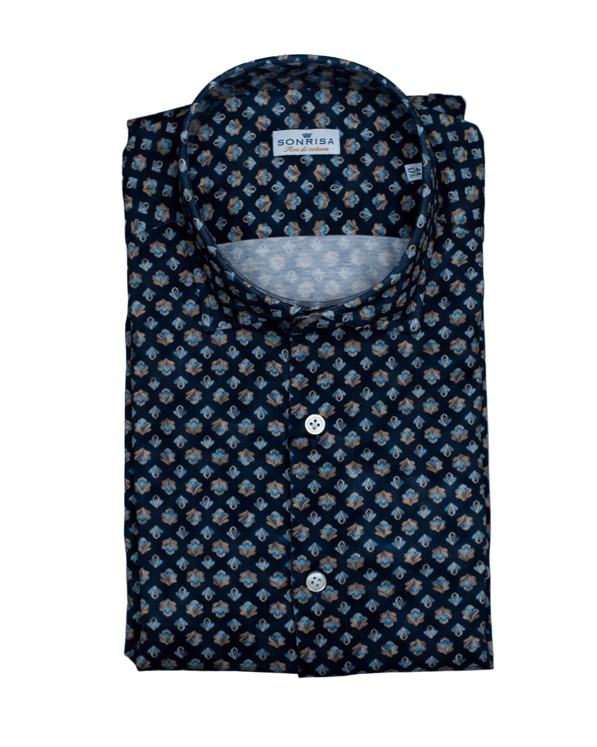 khakis brand navy floral print shirt – khakis of carmel