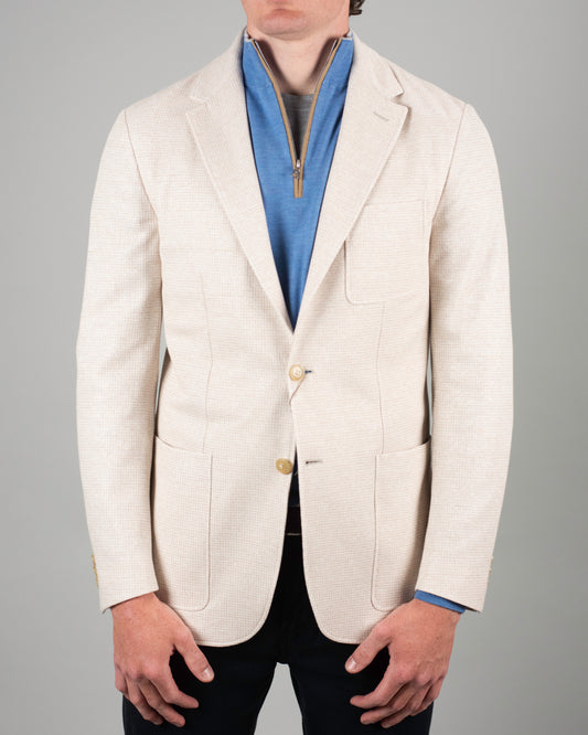 canali natural houndstooth jersey softcoat