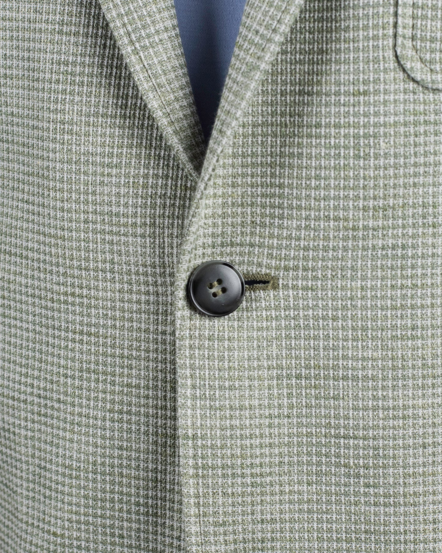 canali green houndstooth jersey soft coat