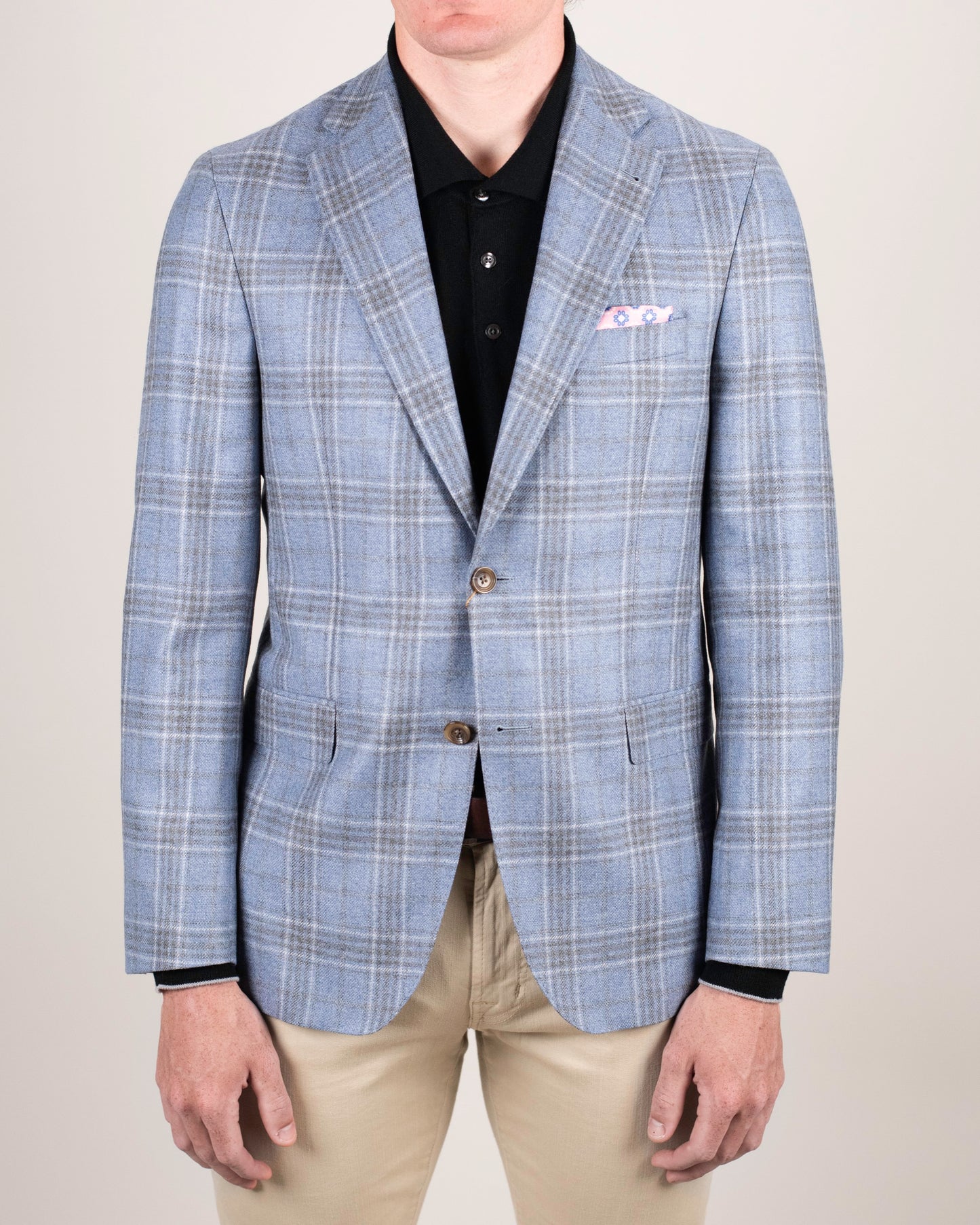 khakis brand blue plaid sport coat