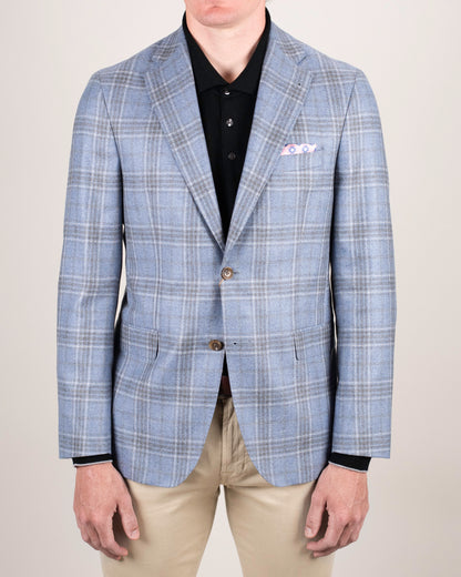 khakis brand blue plaid sport coat