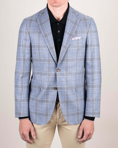 khakis brand blue plaid sport coat