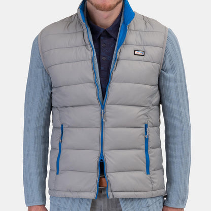 Johnnie O Quilted Hudson Vest in Grey