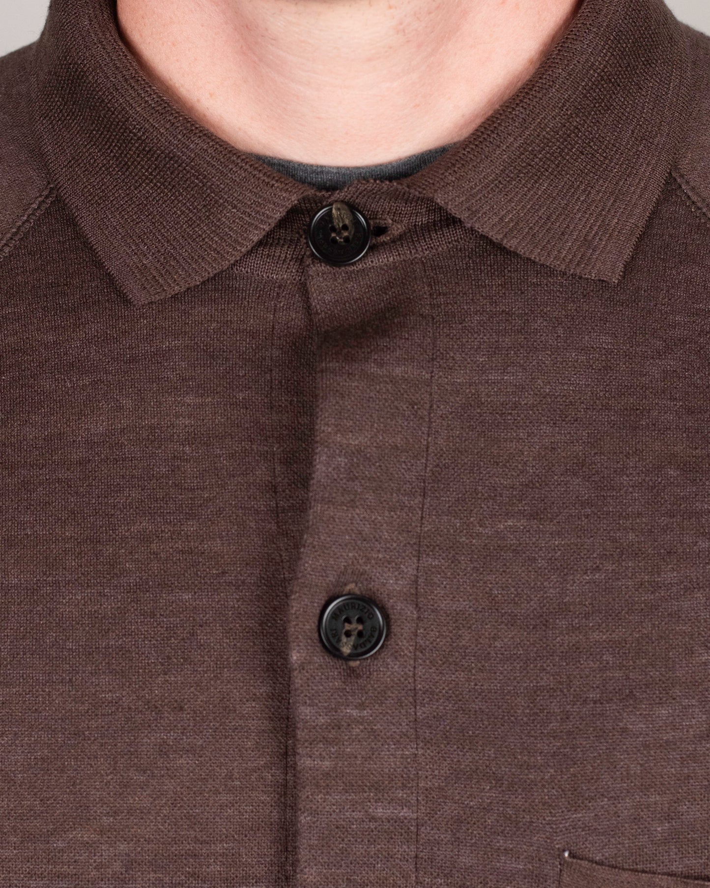 baldassari brown raglan overshirt