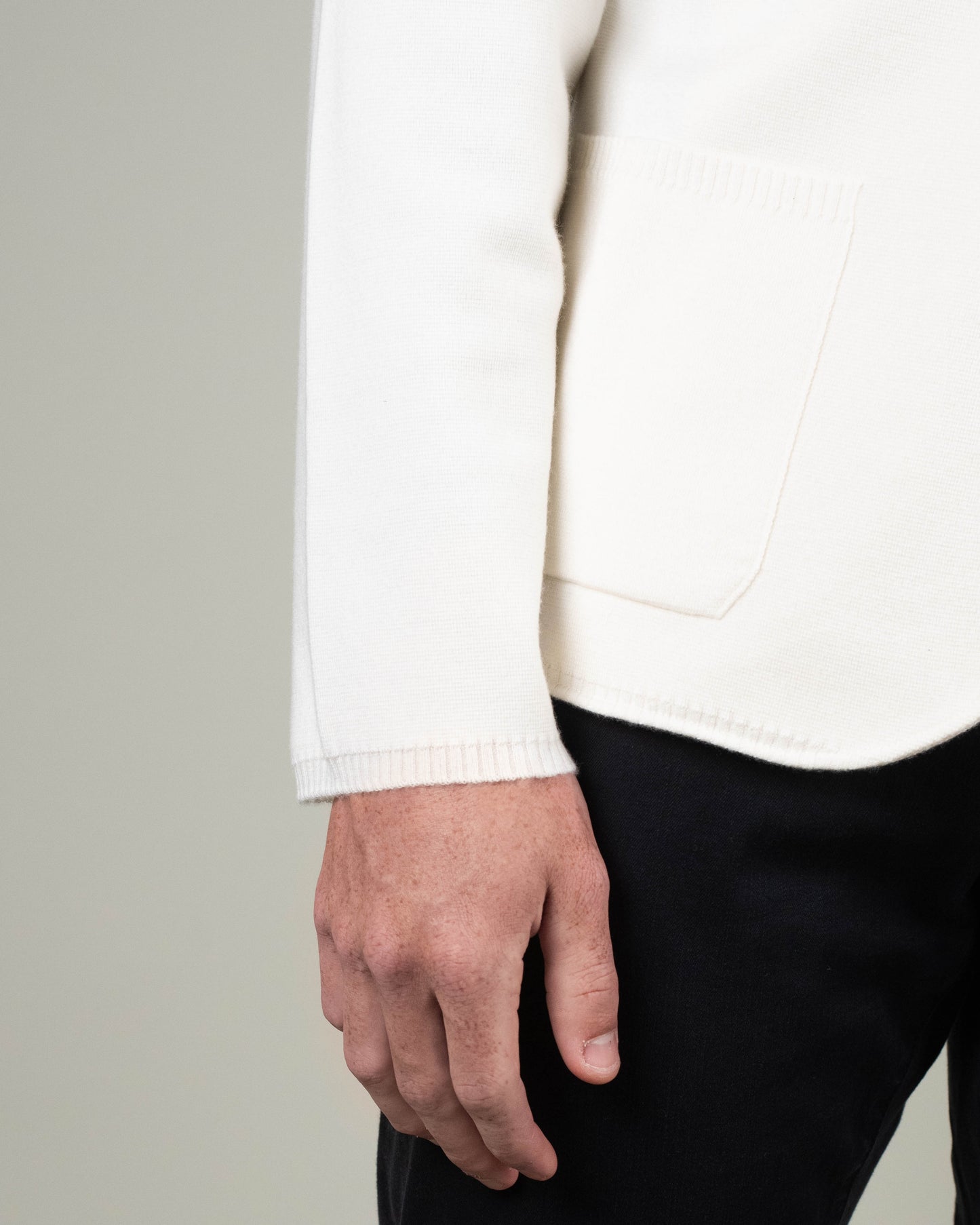 baldassari light cashmere knitted overshirt