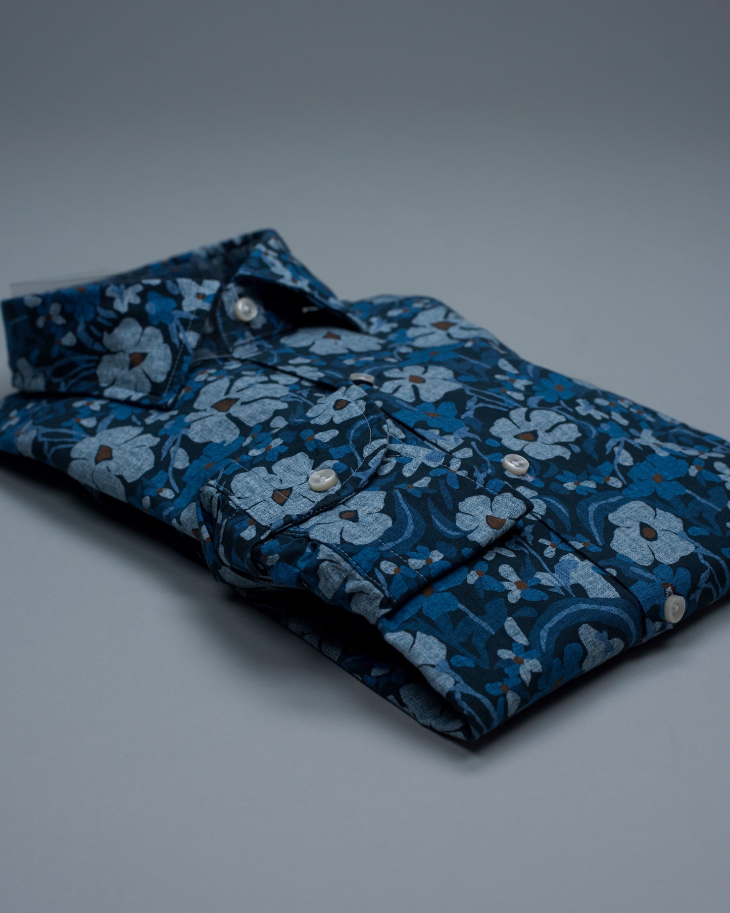 khakis brand blue multi floral shirt