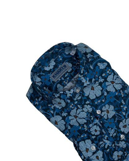 khakis brand blue multi floral shirt