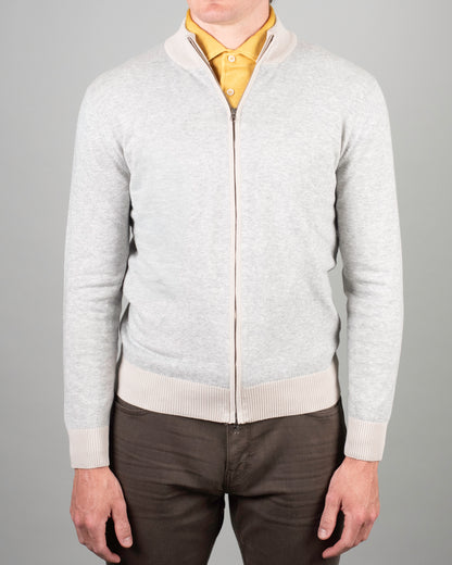 khakis brand full zip cardigan
