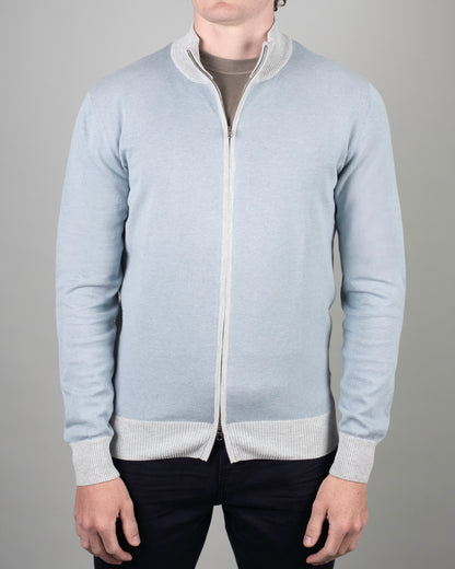 khakis brand full zip cardigan