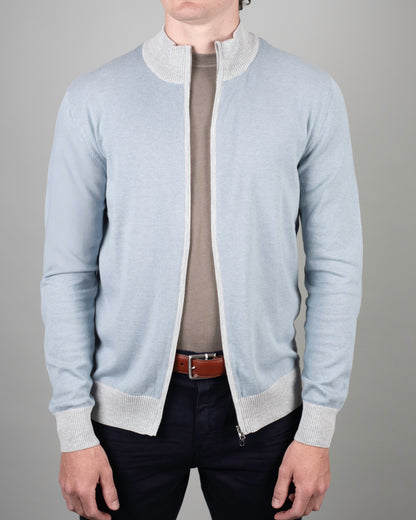khakis brand full zip cardigan