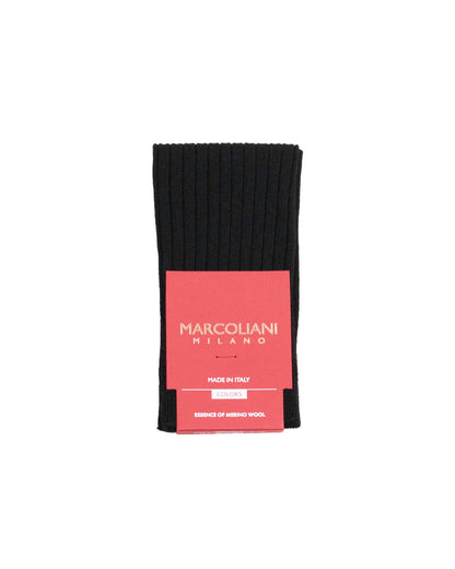 marcoliani milano ribbed wool sock