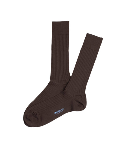 marcoliani milano ribbed wool sock