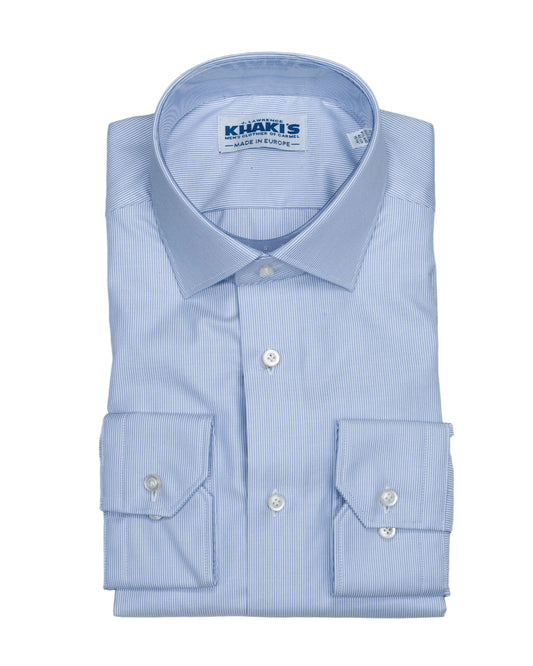 khakis brand lt blue stripe stretch shirt