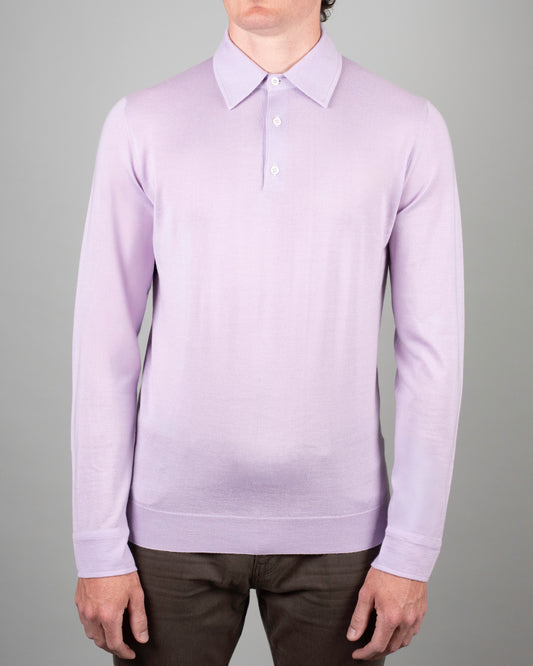 isaia pink cashmere polo