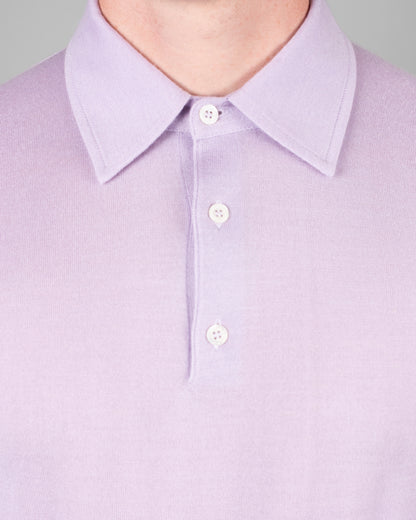 isaia pink cashmere polo