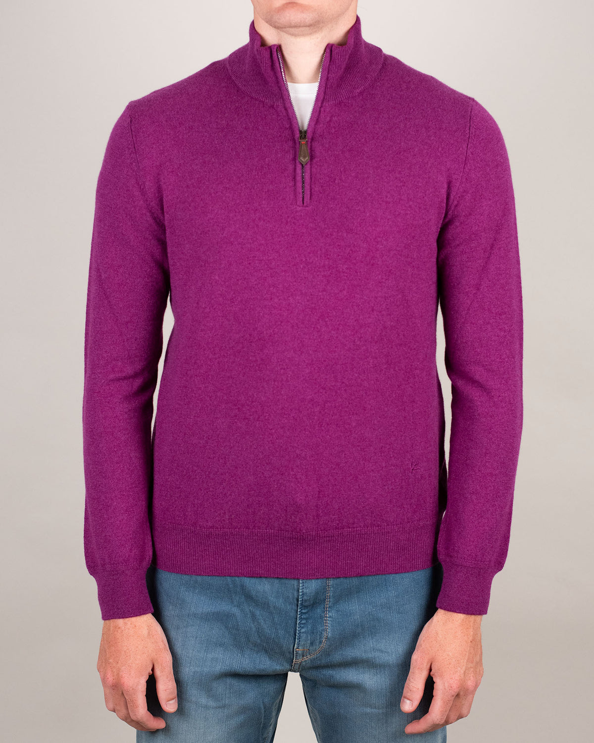 isaia cashmere zip sweater