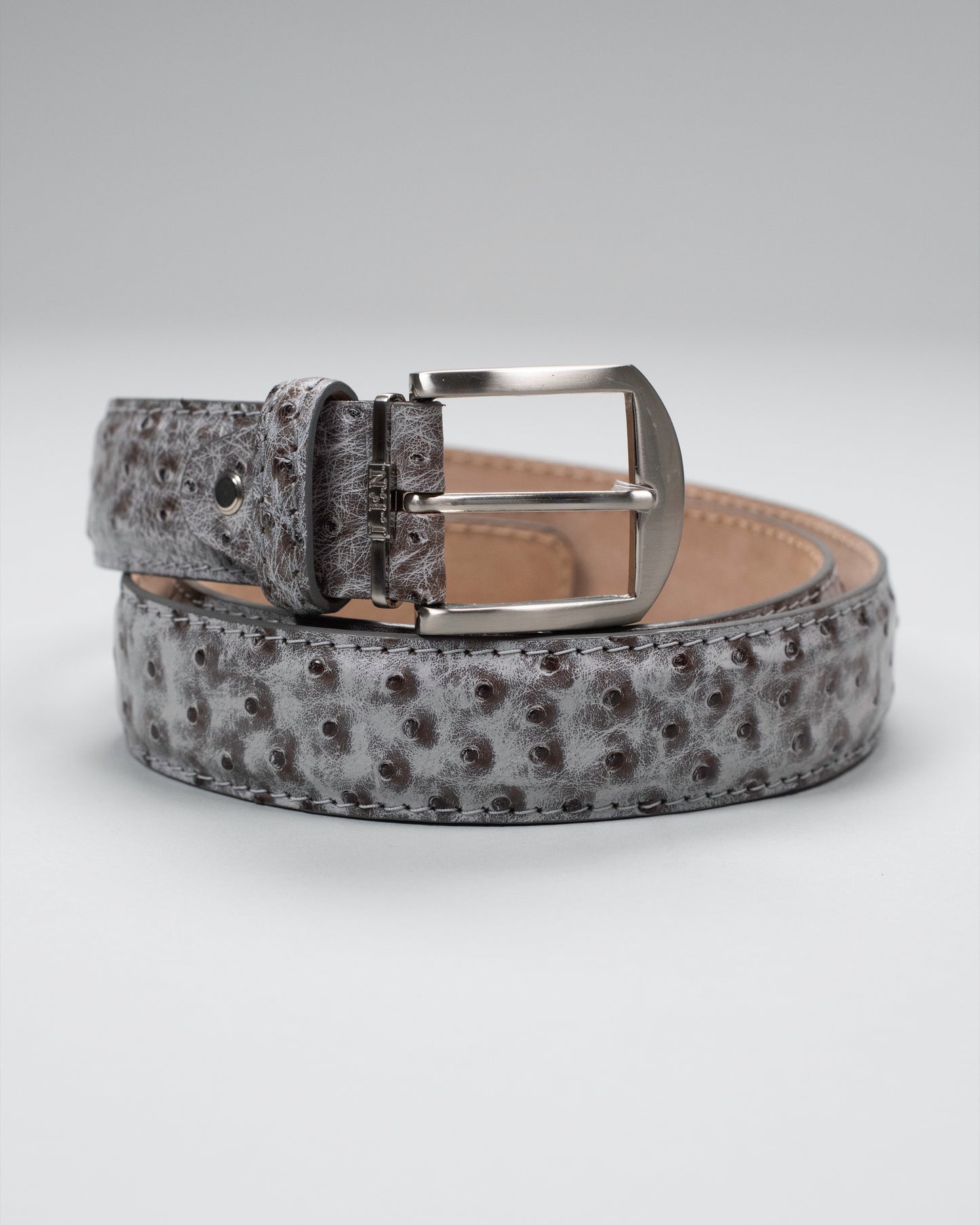 len 40mm quilled ostrich cutdown belt