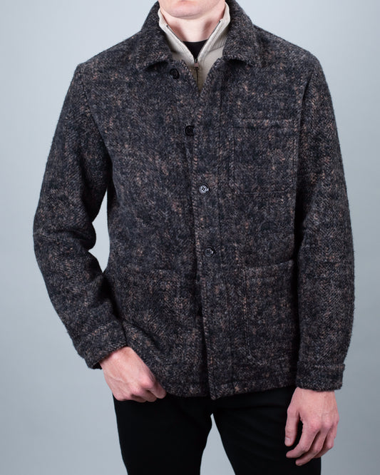 baldassari brown wool blend coat