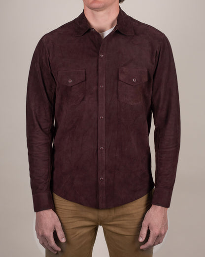 eleventy burgundy suede hybrid jacket