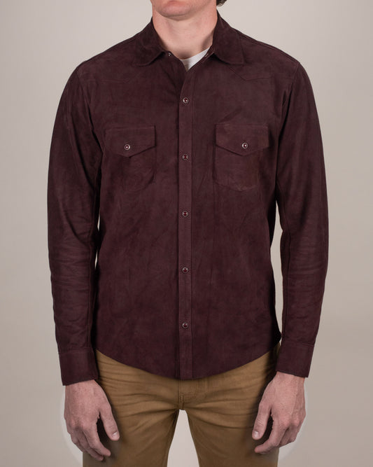 eleventy burgundy suede hybrid jacket