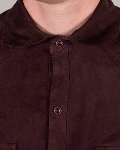 eleventy burgundy suede hybrid jacket