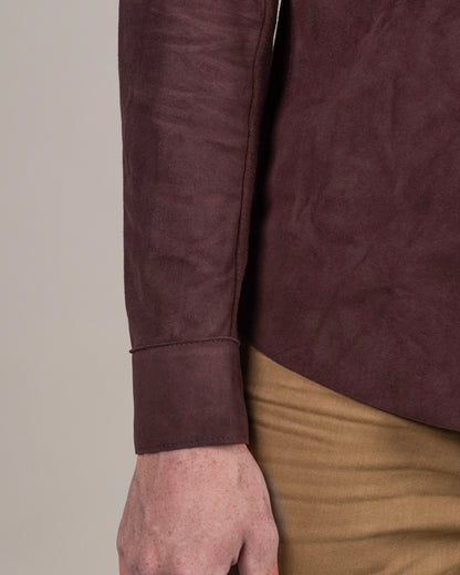 eleventy burgundy suede hybrid jacket