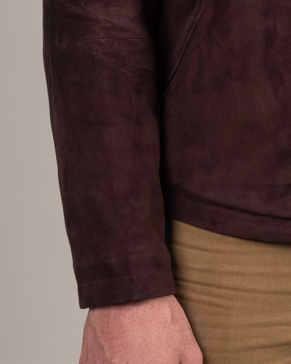 eleventy burgundy suede jacket