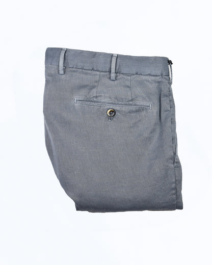 PT Torino - Slim-fit trousers in Batavia cotton and linen in Blue