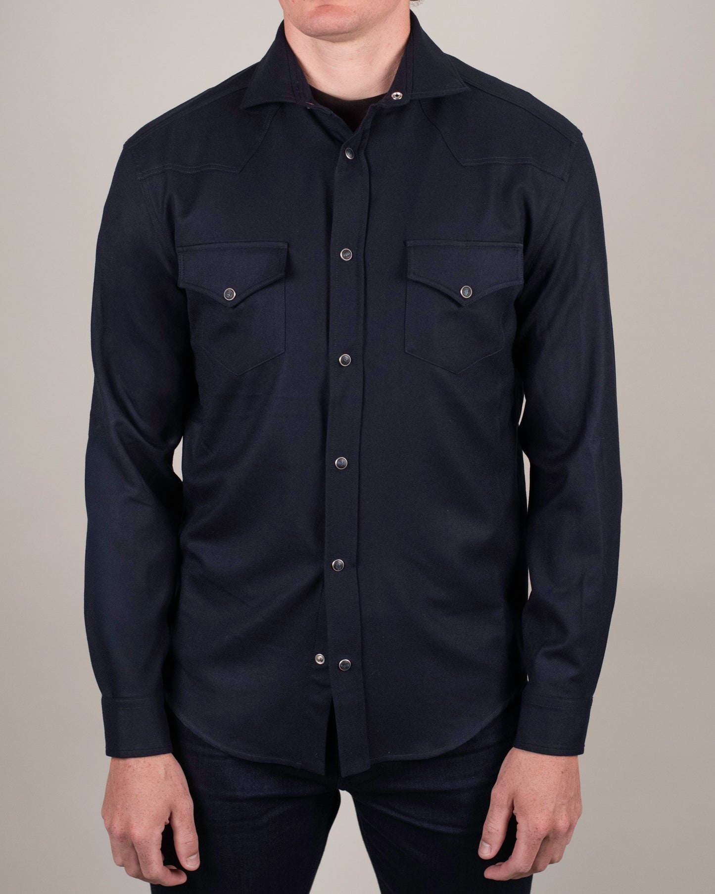 pescarolo snap front overshirt