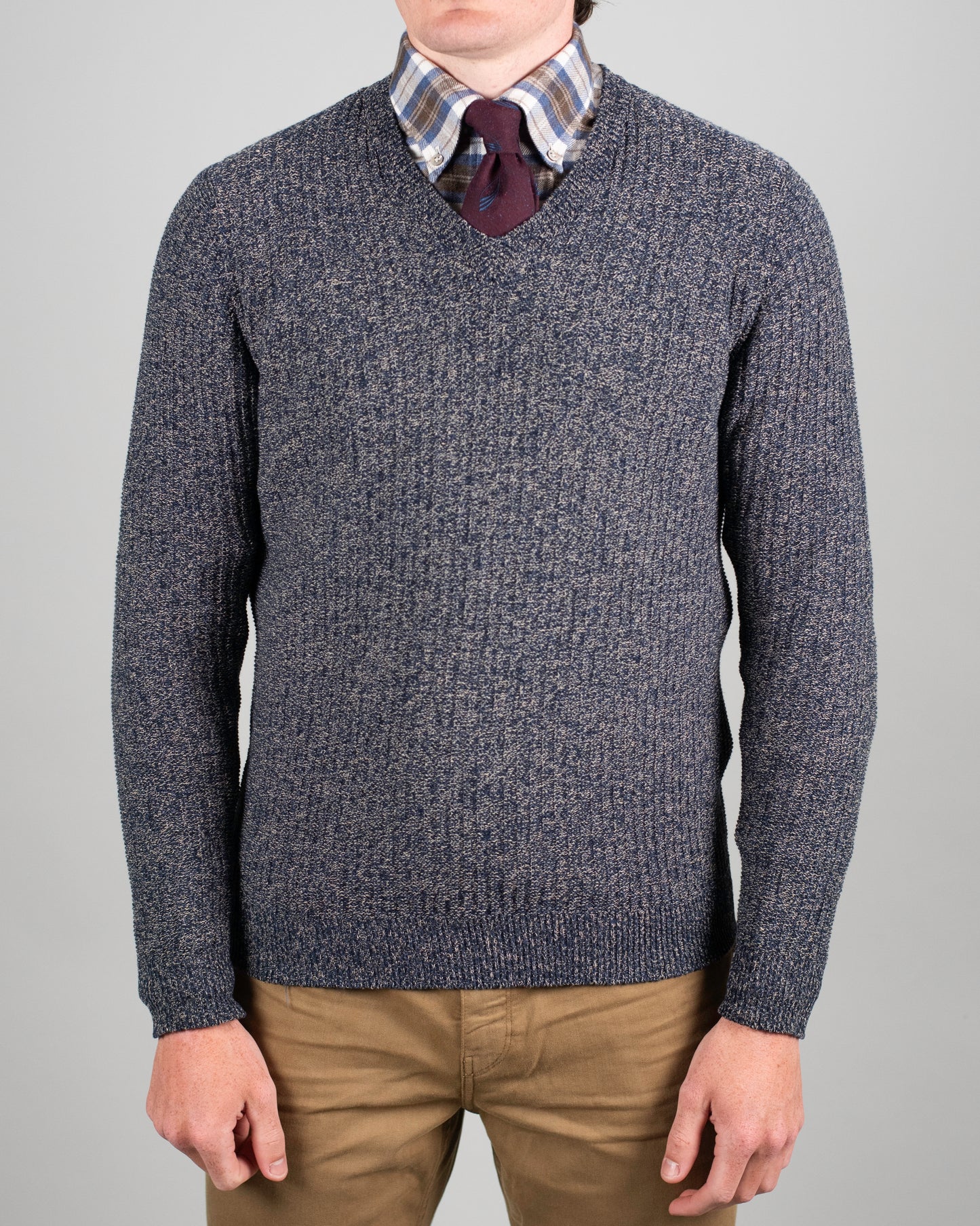 inis meain linen cotton vneck sweater
