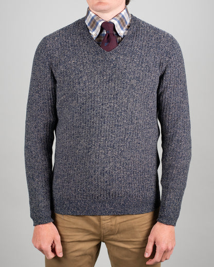 inis meain linen cotton vneck sweater