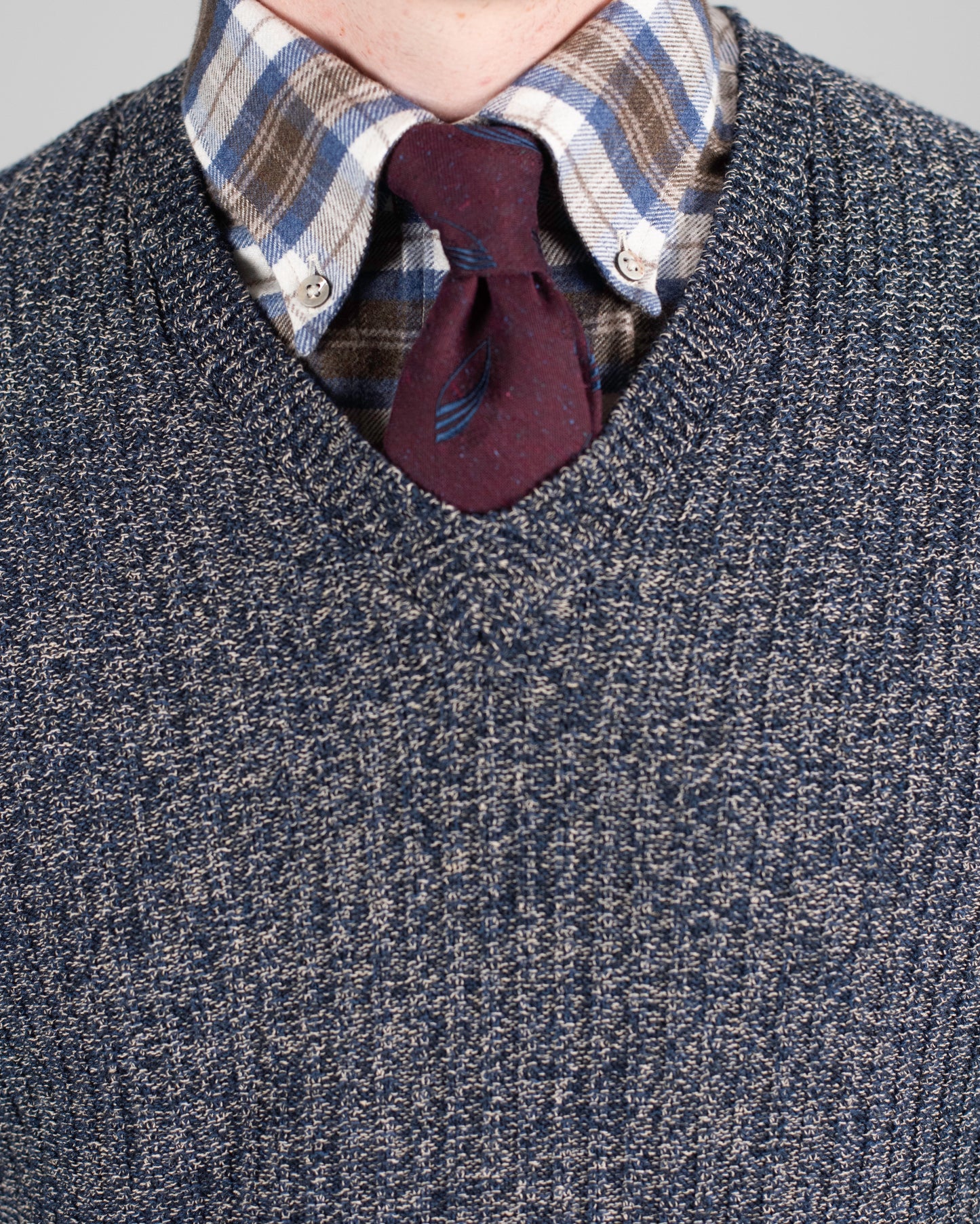 inis meain linen cotton vneck sweater