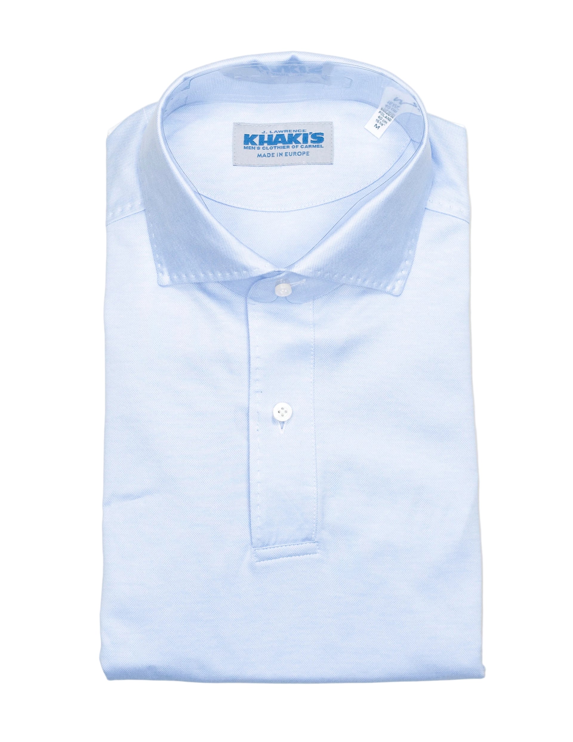 khakis brand lt blue luxe polo – khakis of carmel