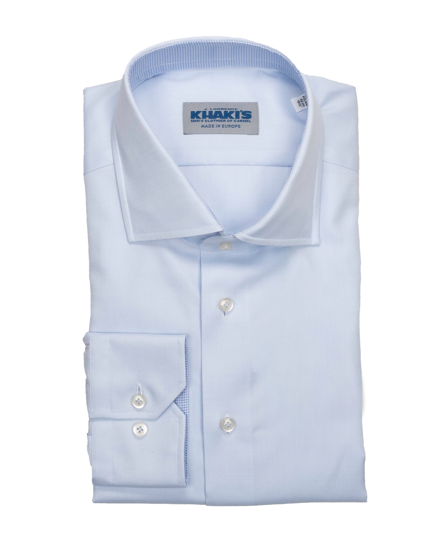 khakis brand lt blue solid dress shirt