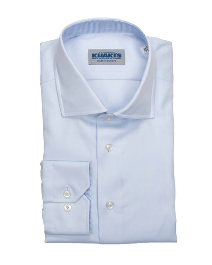 khakis brand lt blue solid dress shirt