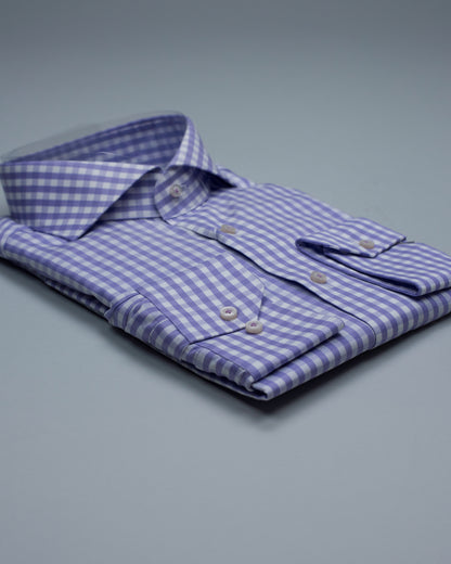khakis brand purple check shirt